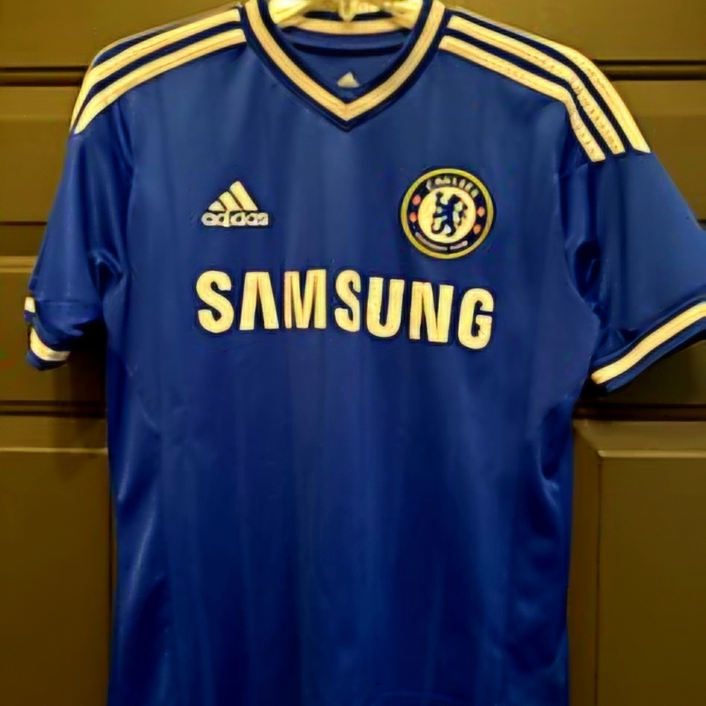 Adidas Blue Chelsea FC Jersey with Gold Details